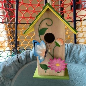 Birdhouse x3~Colorful with Butterfly and Flowers